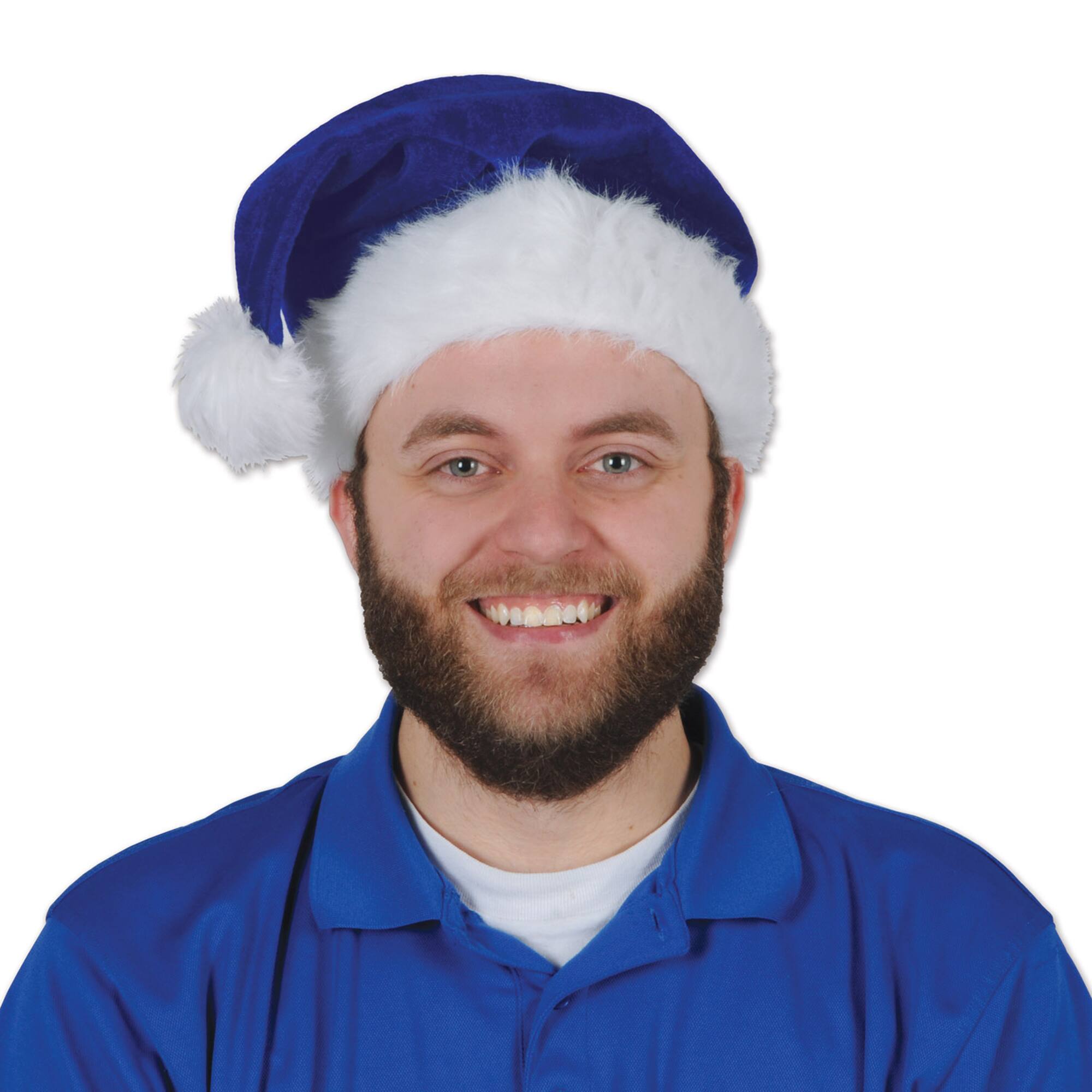 Beistle Adult Blue Santa Hats, 2 Pack